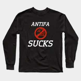 "ANTIFA SUCKS" Anti-Communist T-Shirt Long Sleeve T-Shirt